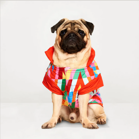 Woofy Color Splash Wasserdichte Pufferjacke